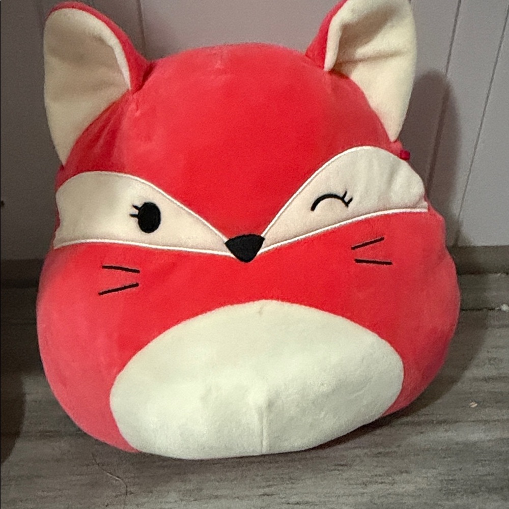 Squishmallow fifi Red and Cream Fox plush pillow